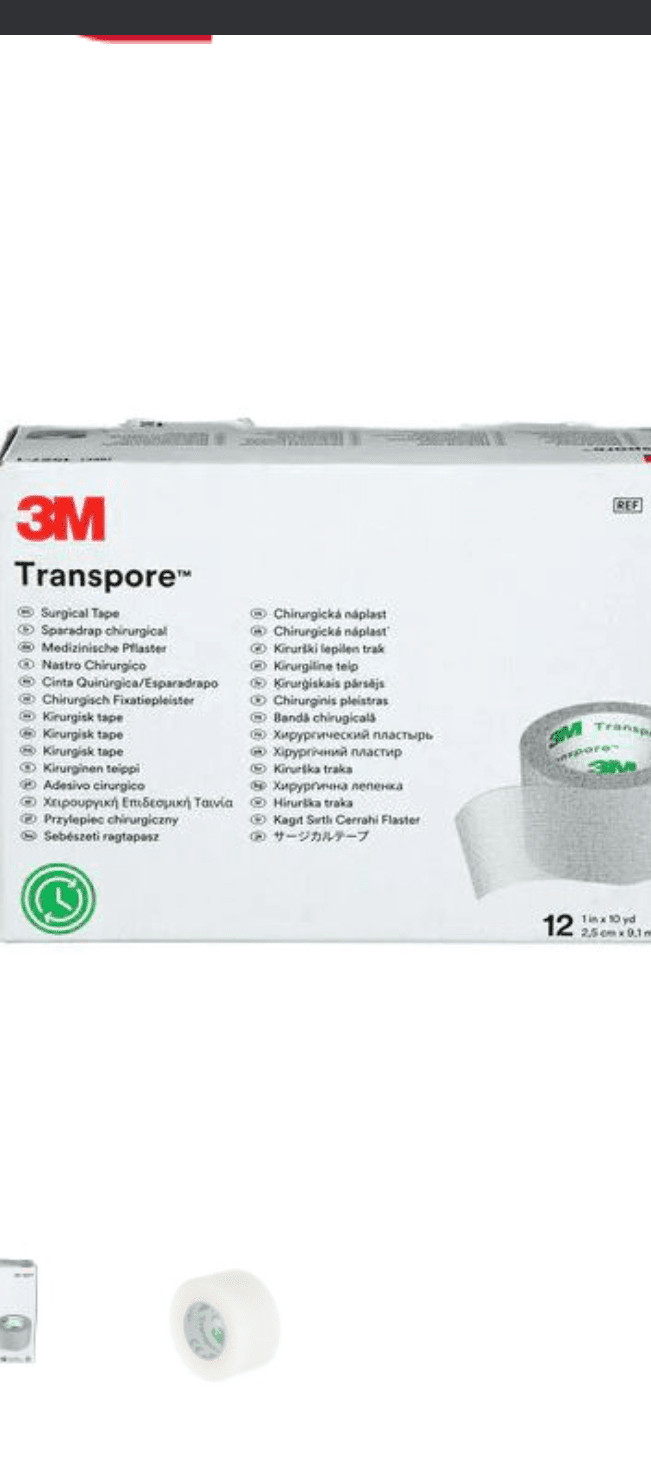 Ruban Adhésif 3M. Transpore 1"po - 3MZ