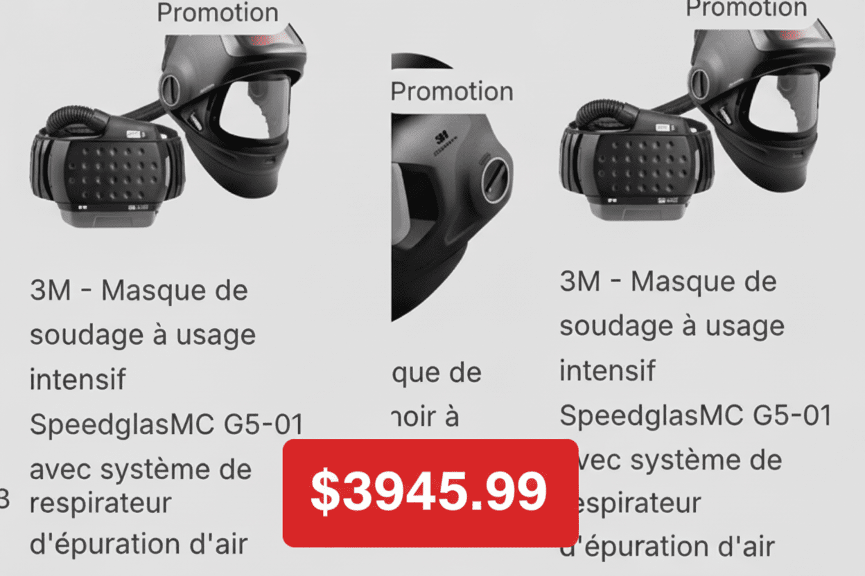 1x Masque a soudage Intensif 3M speeglasMC G5 - 01 - 3MZ