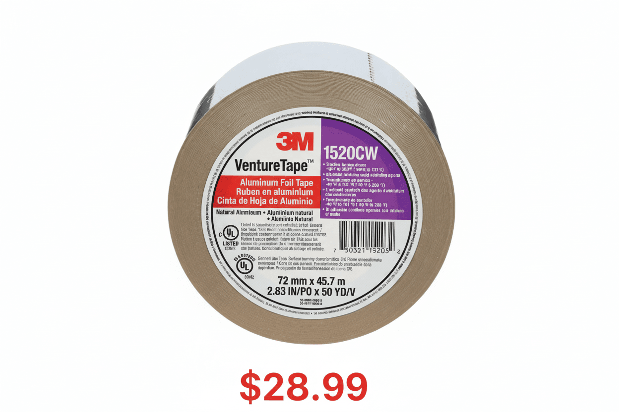 3M Venture Tape Ruban Allumium épais 1.8mm,72mm 3po=LX45.7 metre long - 3MZ