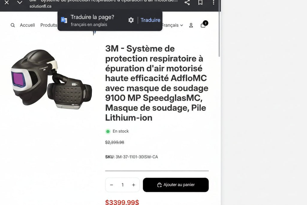 3M SYSTEM DE PROTECTION RESPIRATIORE AVEC MASQUE DE SOUDAGE 3M - 3MZ