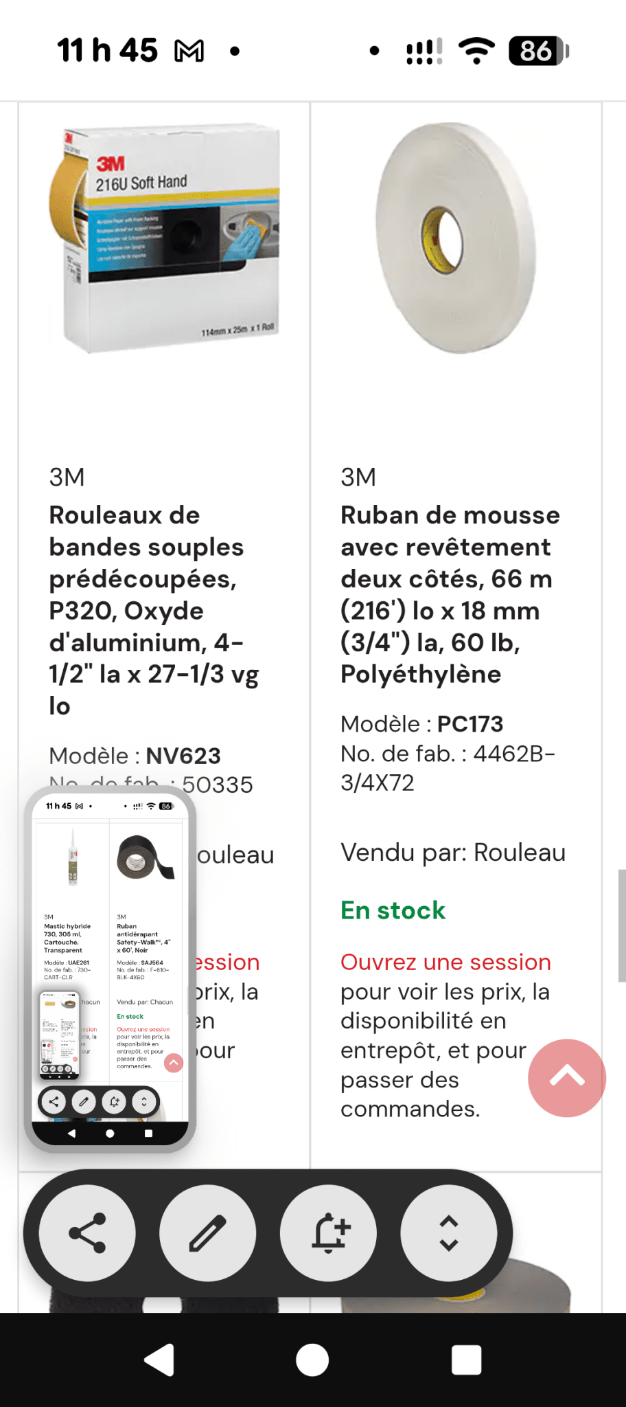 Une partie de Mes produits 3M et Zep les prix senvienne - 3MZ