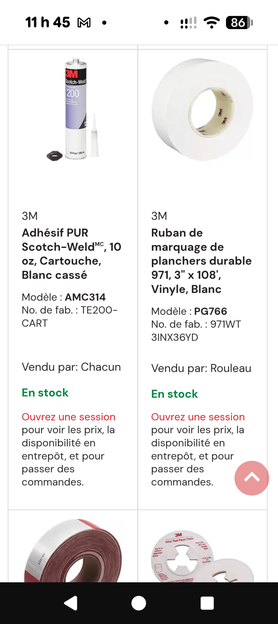 Une partie de Mes produits 3M et Zep les prix senvienne - 3MZ