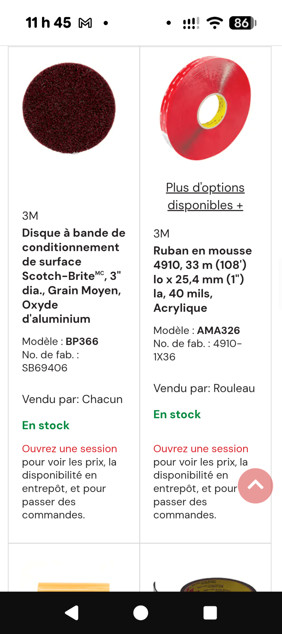 Une partie de Mes produits 3M et Zep les prix senvienne - 3MZ