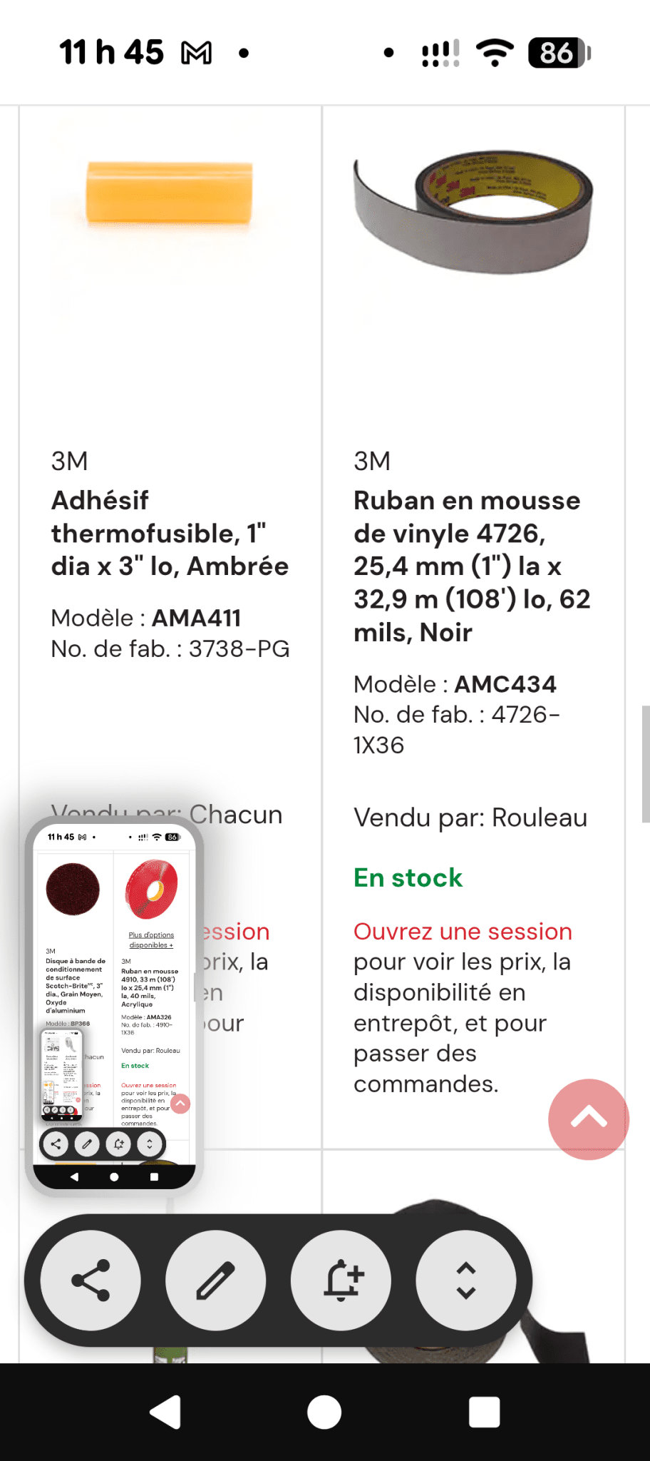 Une partie de Mes produits 3M et Zep les prix senvienne - 3MZ