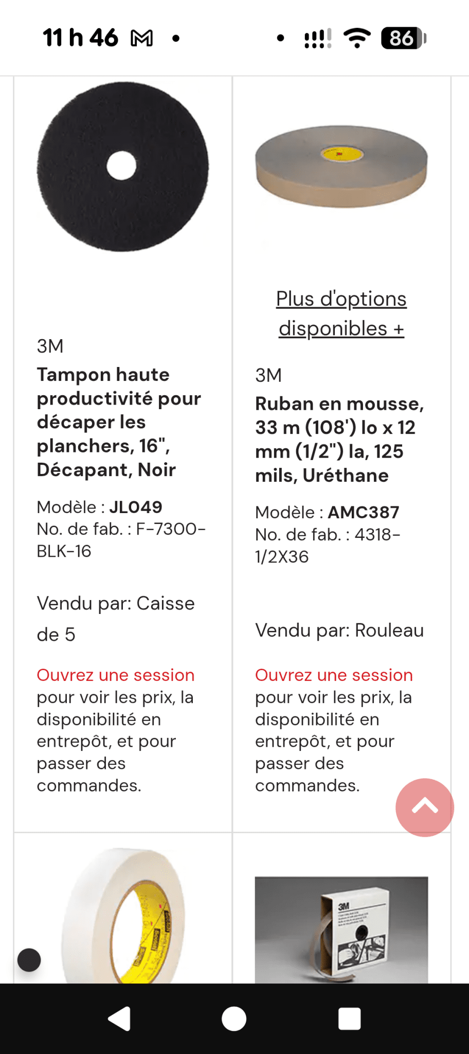 Une partie de Mes produits 3M et Zep les prix senvienne - 3MZ