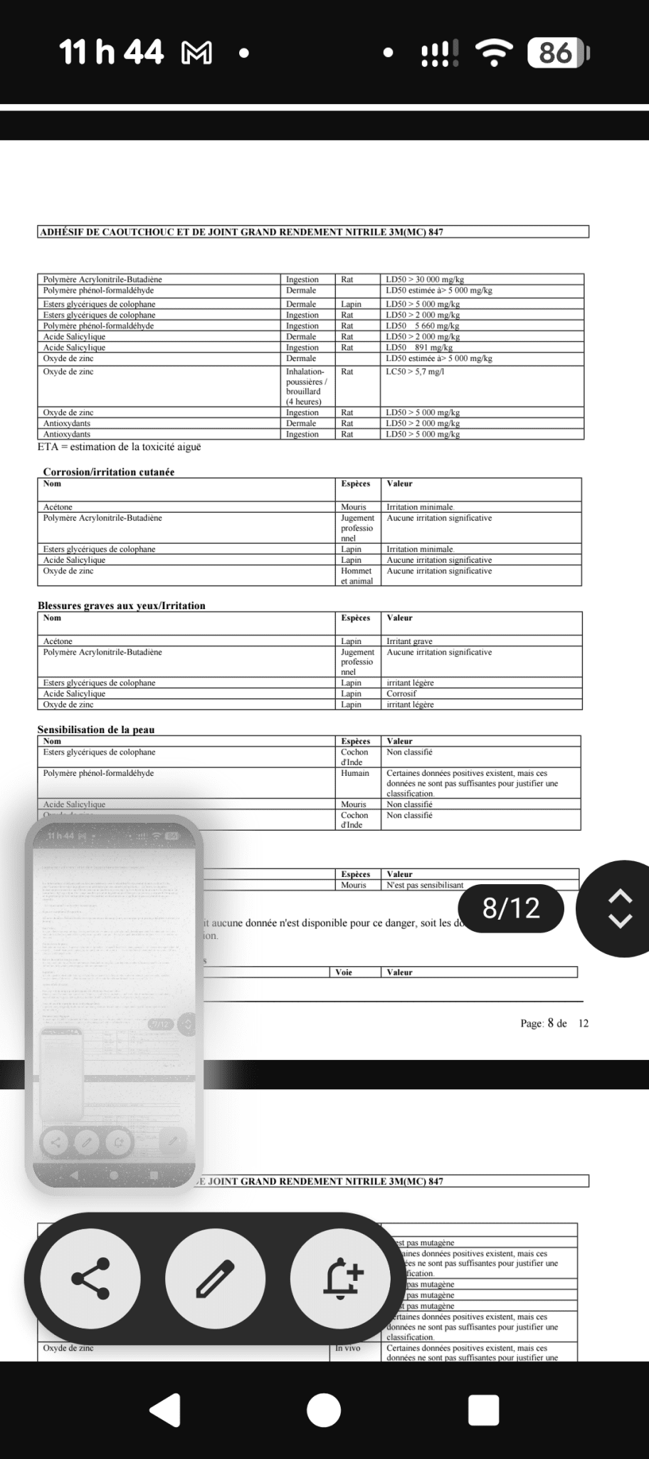 Une partie de Mes produits 3M et Zep les prix senvienne - 3MZ