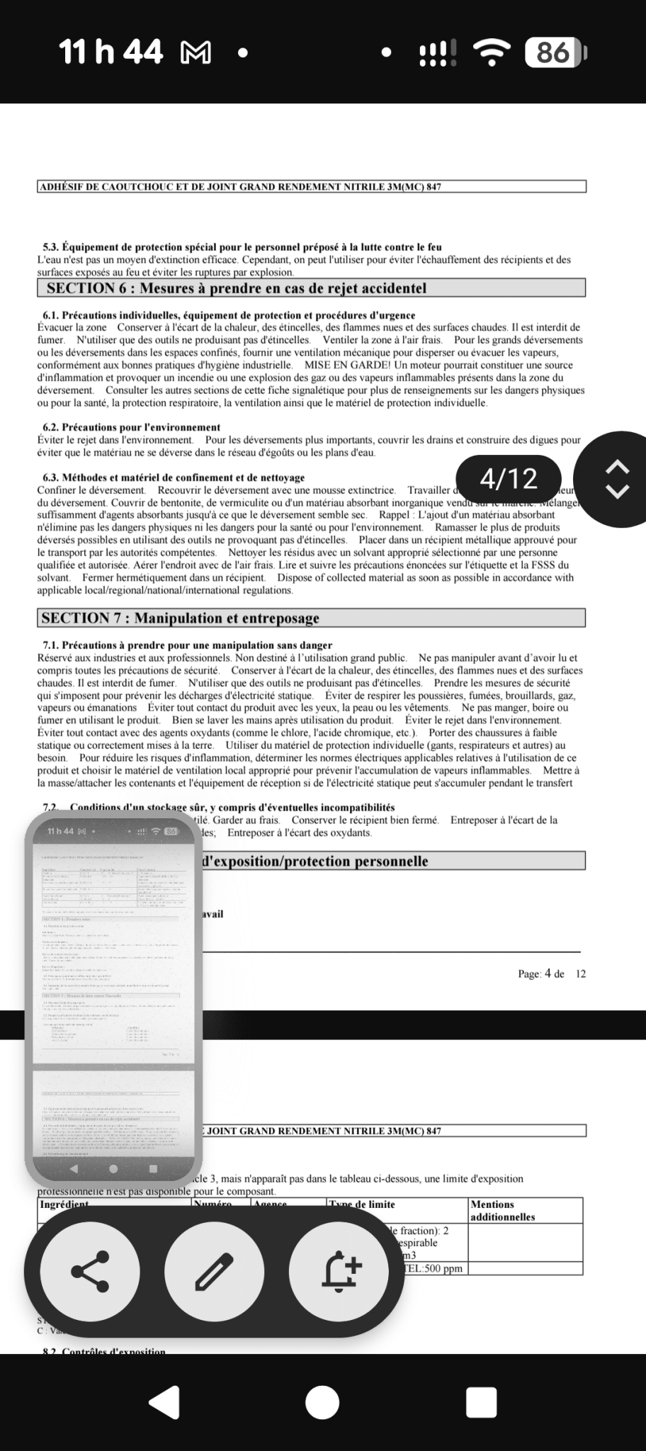 Une partie de Mes produits 3M et Zep les prix senvienne - 3MZ