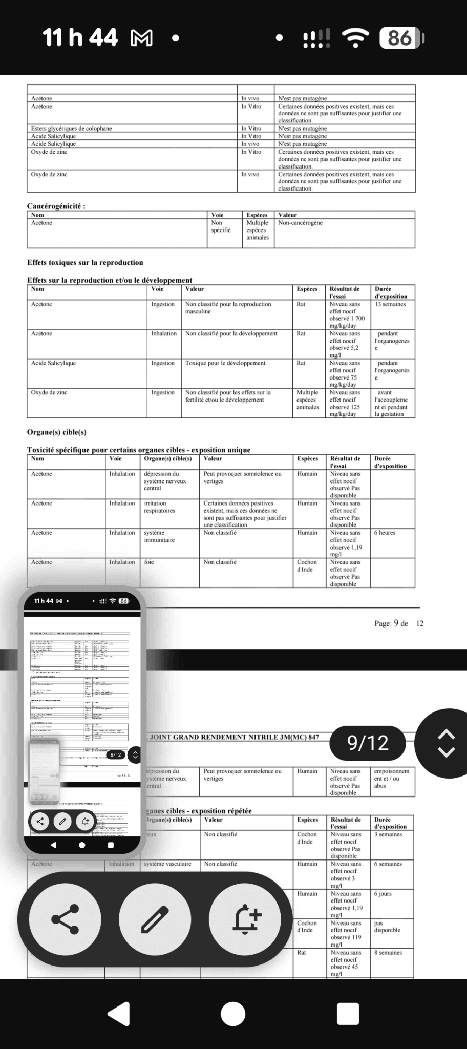 Une partie de Mes produits 3M et Zep les prix senvienne - 3MZ