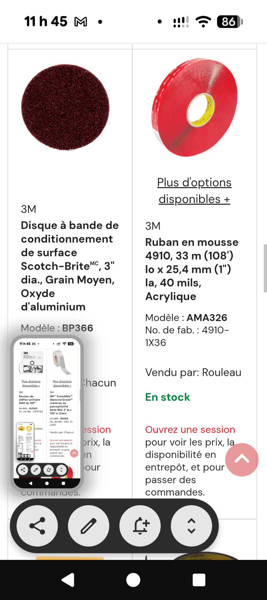 Une partie de Mes produits 3M et Zep les prix senvienne - 3MZ