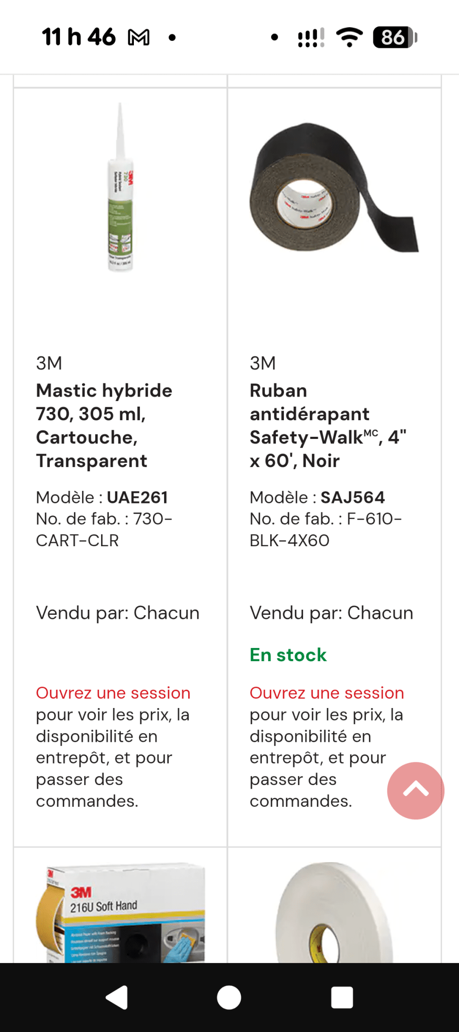 Une partie de Mes produits 3M et Zep les prix senvienne - 3MZ