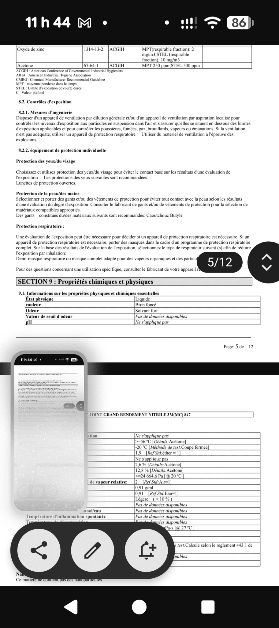 Une partie de Mes produits 3M et Zep les prix senvienne - 3MZ