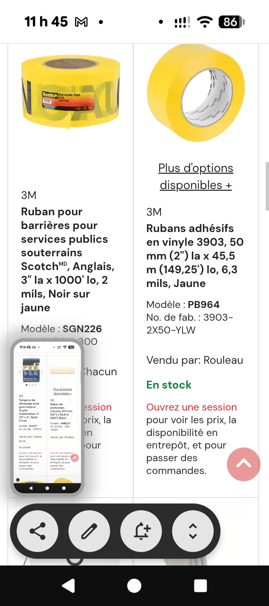 Une partie de Mes produits 3M et Zep les prix senvienne - 3MZ