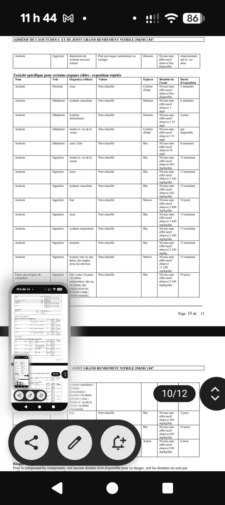 Une partie de Mes produits 3M et Zep les prix senvienne - 3MZ