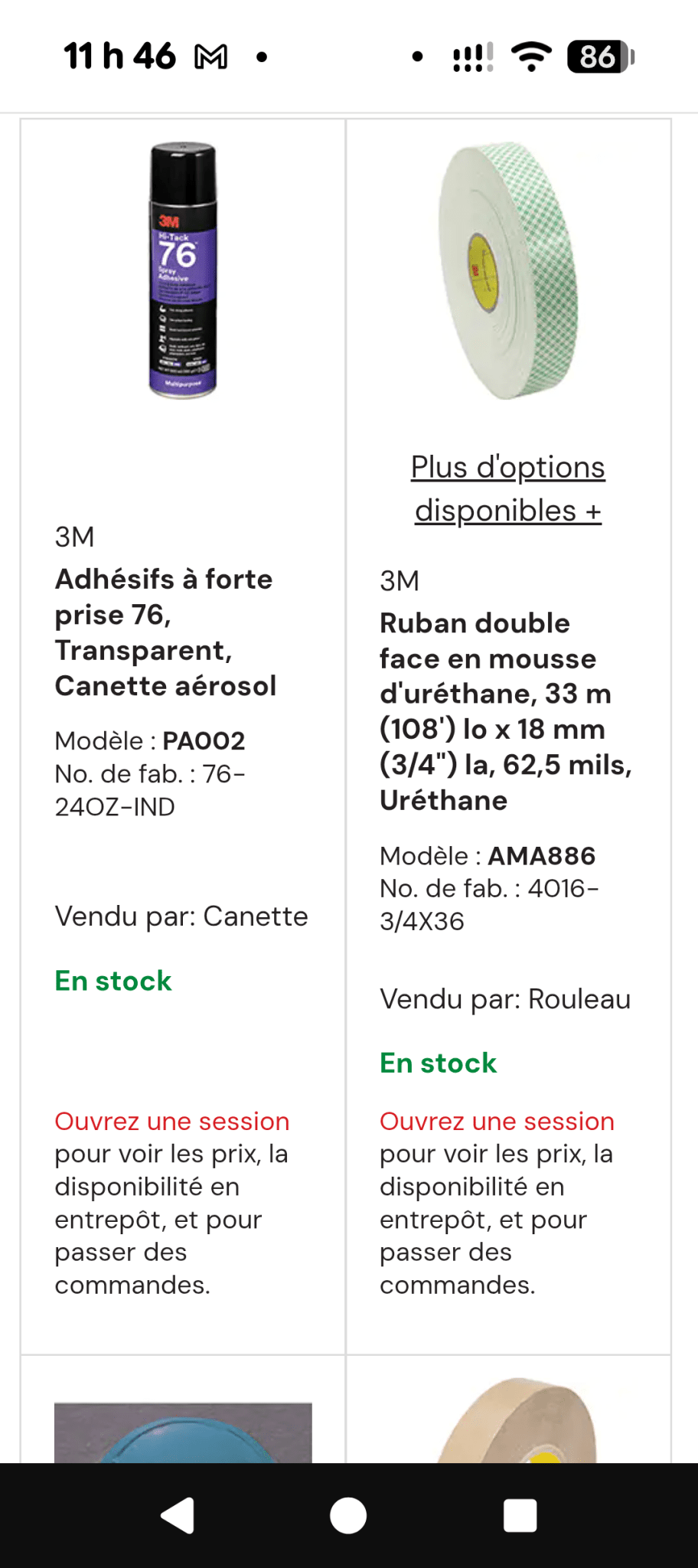 Une partie de Mes produits 3M et Zep les prix senvienne - 3MZ