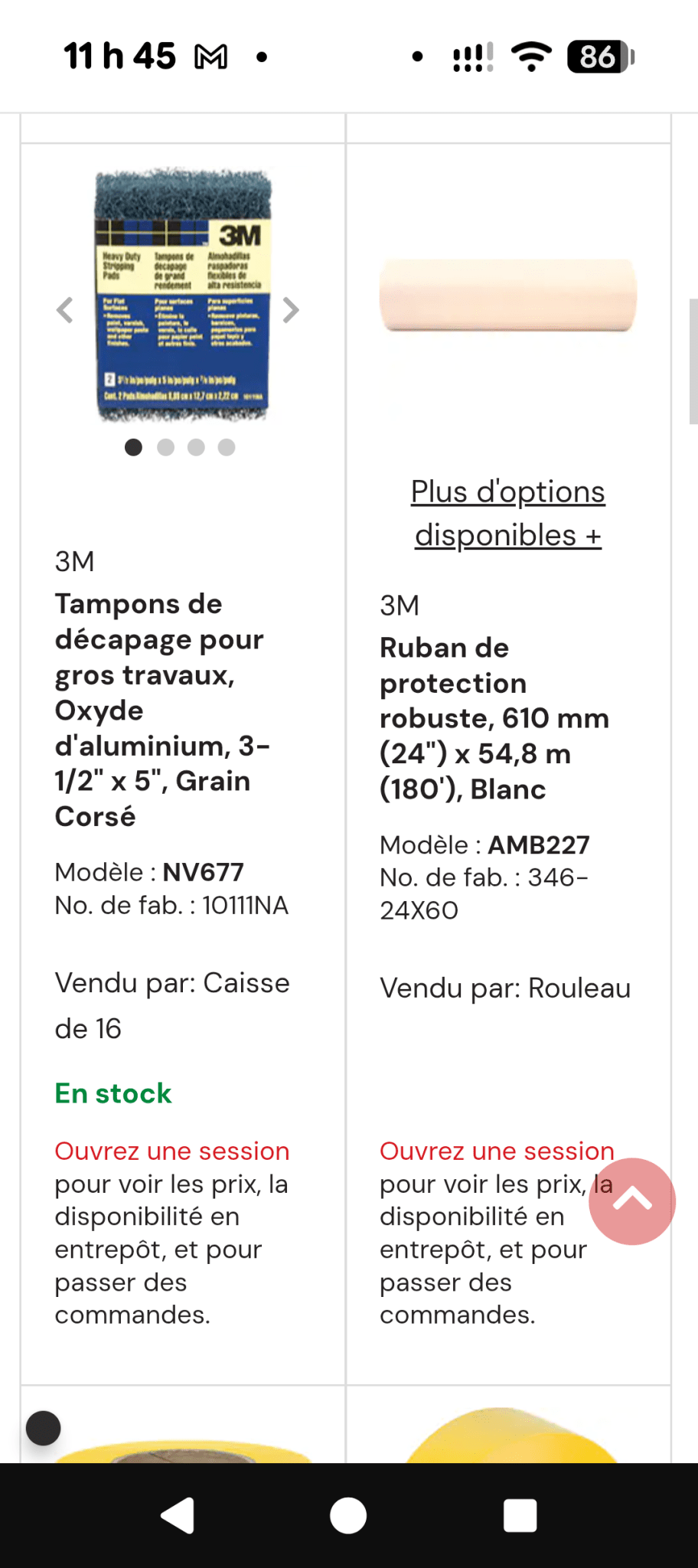 Une partie de Mes produits 3M et Zep les prix senvienne - 3MZ