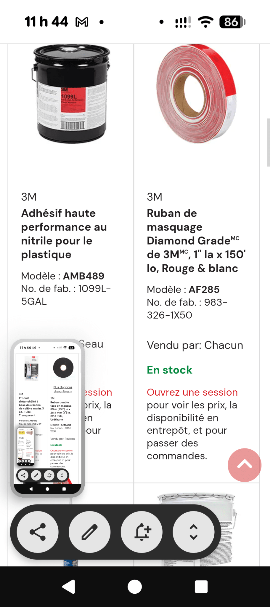 Une partie de Mes produits 3M et Zep les prix senvienne - 3MZ