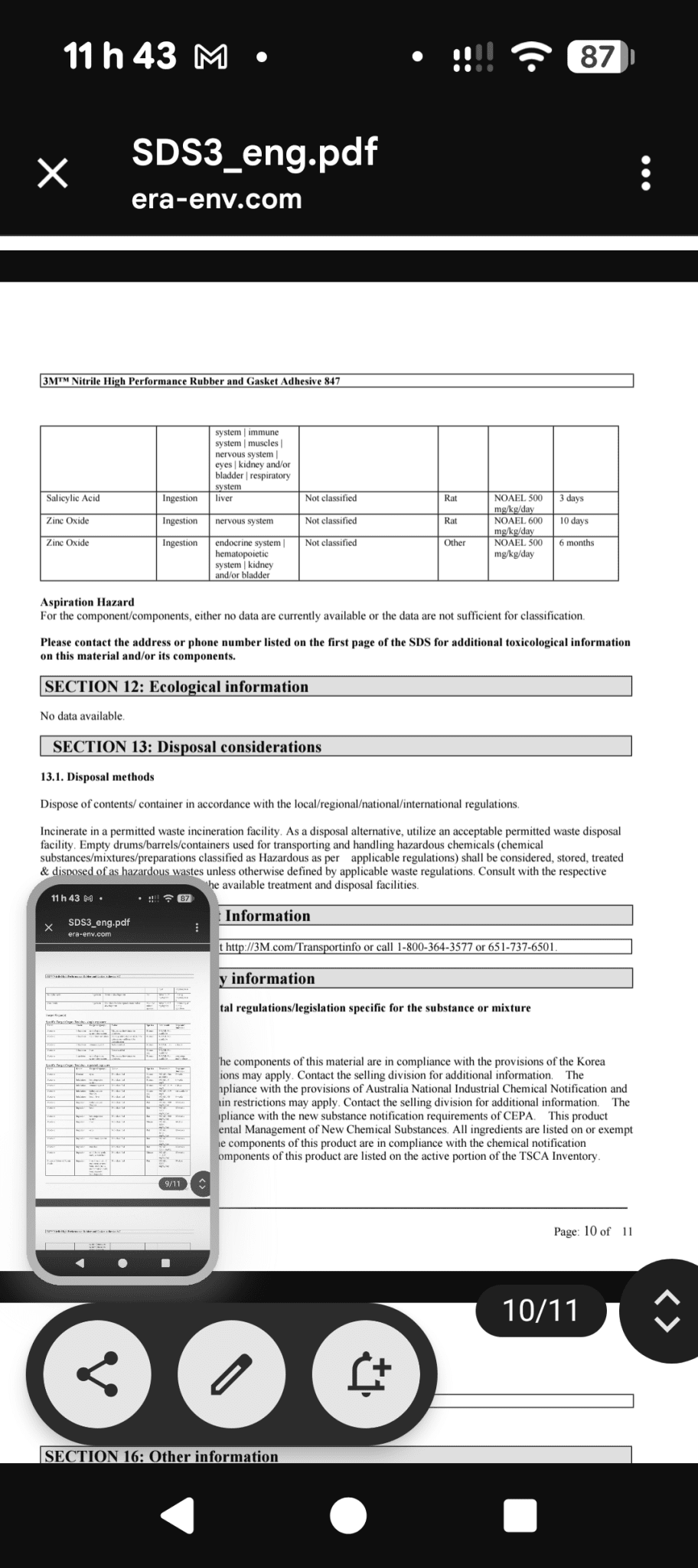 Une partie de Mes produits 3M et Zep les prix senvienne - 3MZ