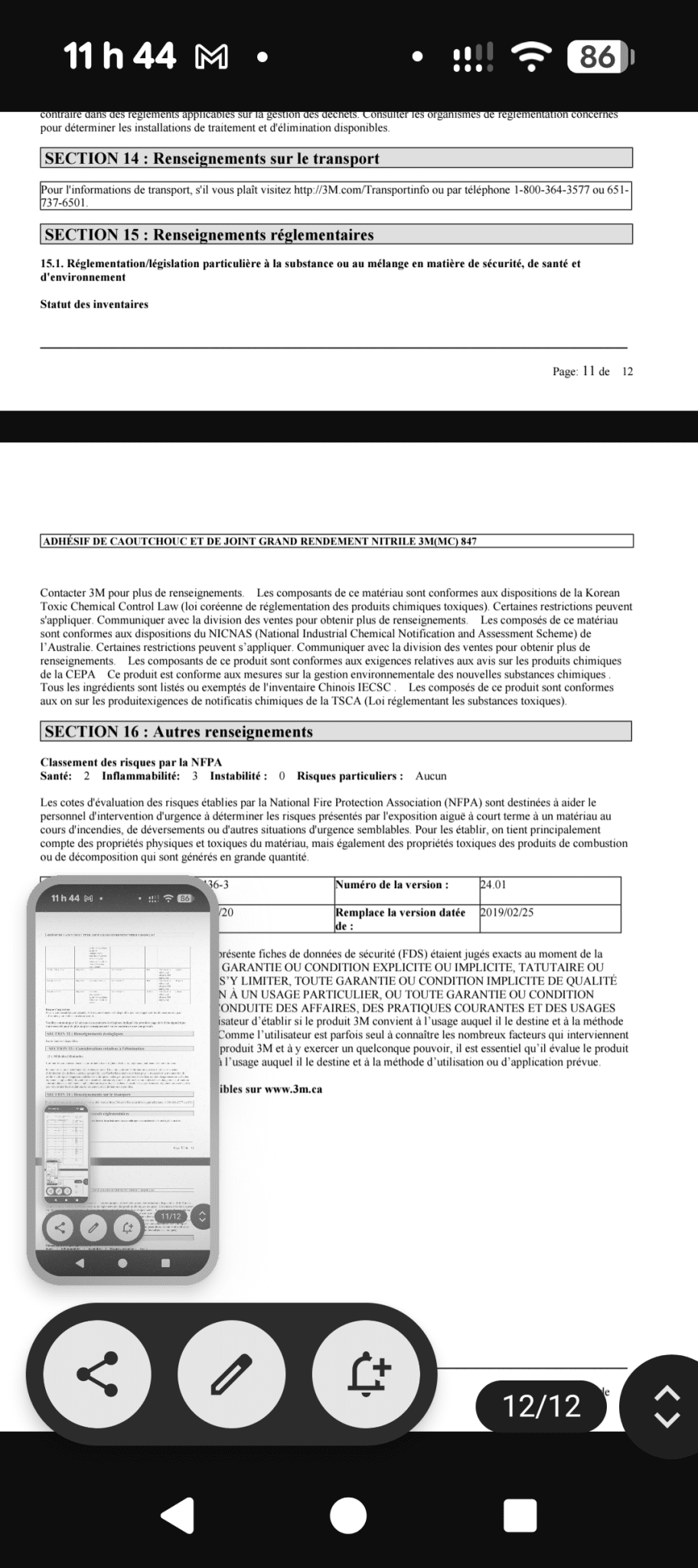 Une partie de Mes produits 3M et Zep les prix senvienne - 3MZ