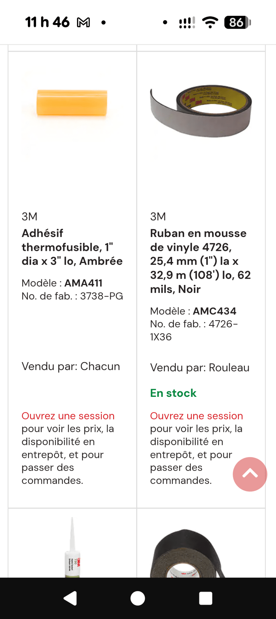 Une partie de Mes produits 3M et Zep les prix senvienne - 3MZ