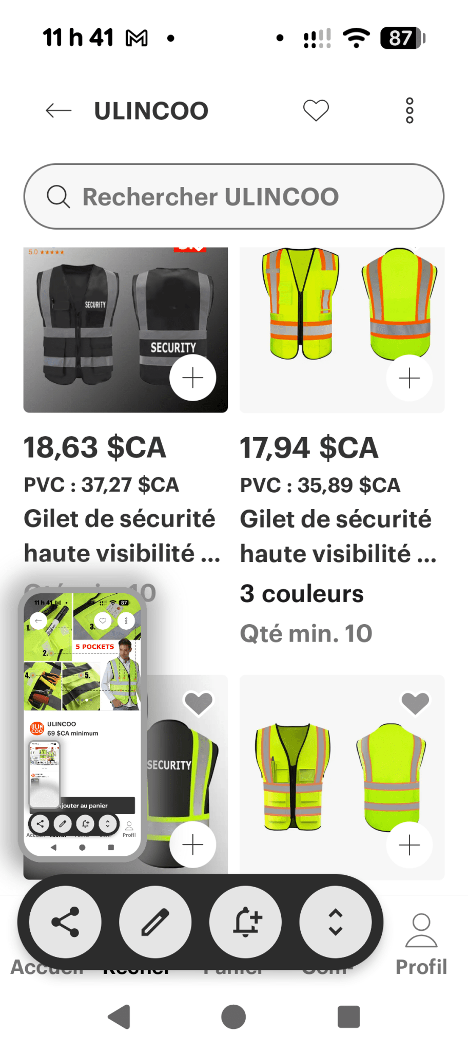 Une partie de Mes produits 3M et Zep les prix senvienne - 3MZ