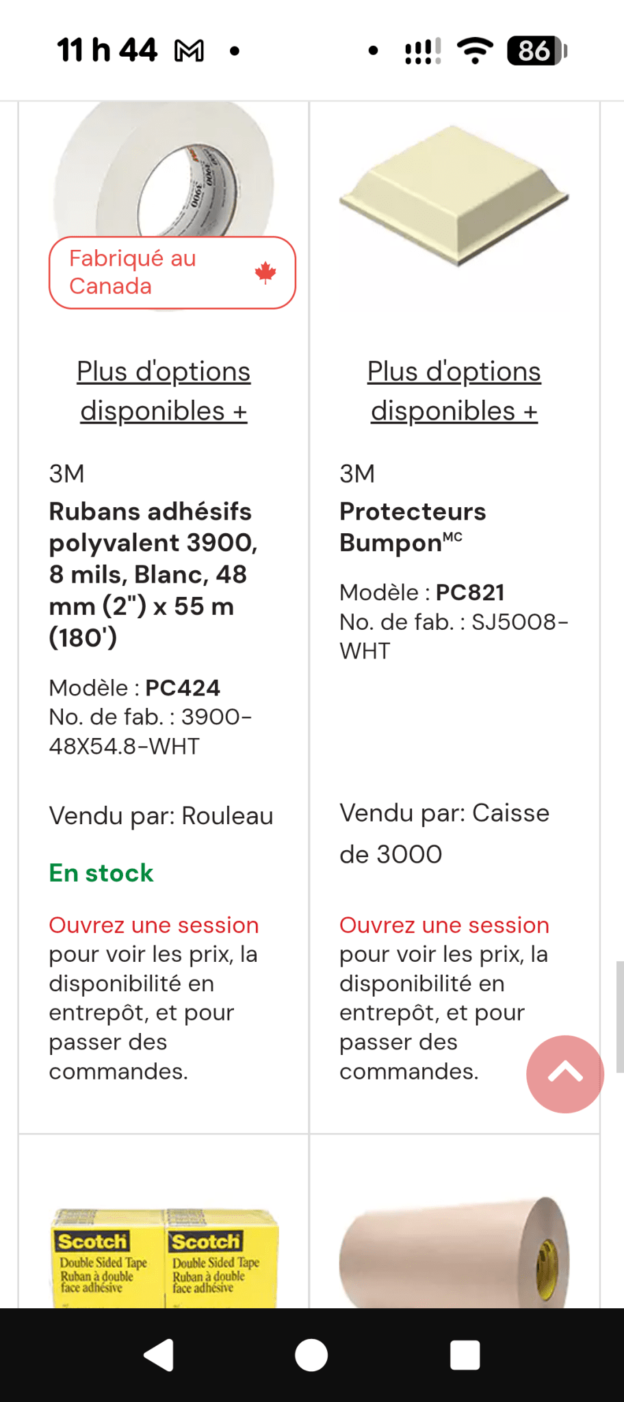 Une partie de Mes produits 3M et Zep les prix senvienne - 3MZ