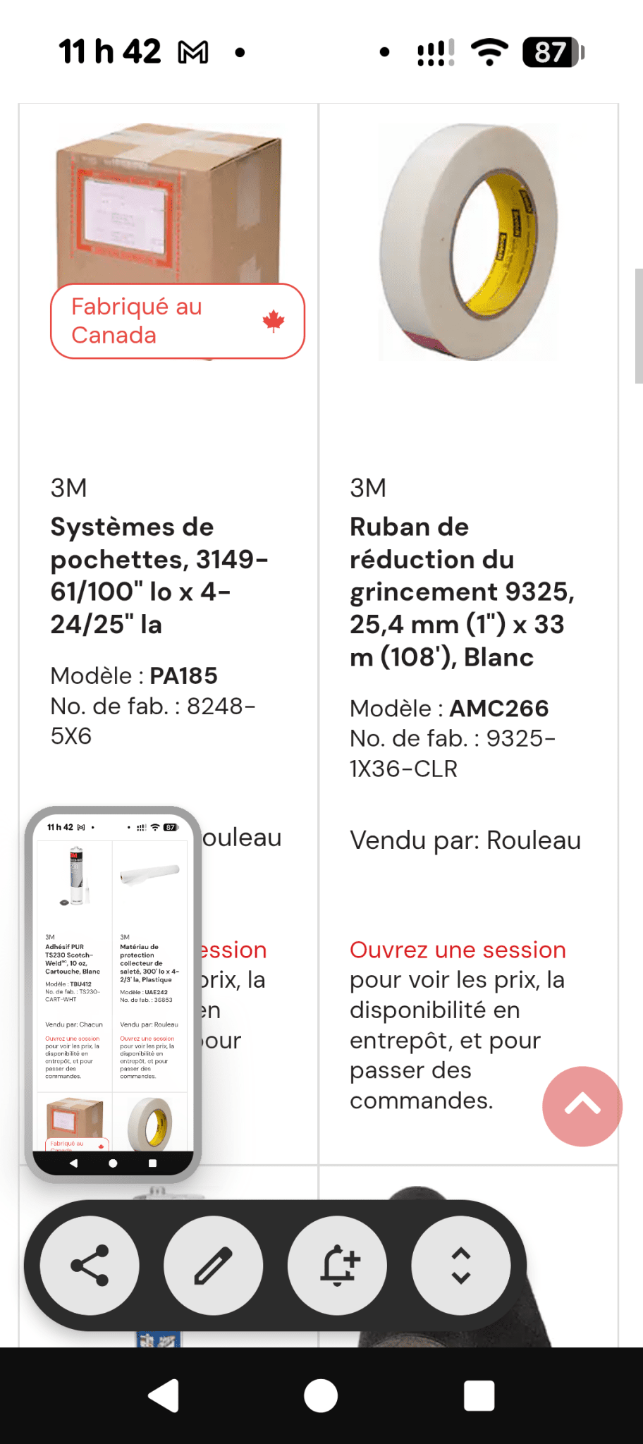 Une partie de Mes produits 3M et Zep les prix senvienne - 3MZ