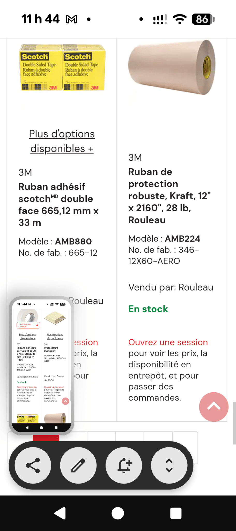 Une partie de Mes produits 3M et Zep les prix senvienne - 3MZ
