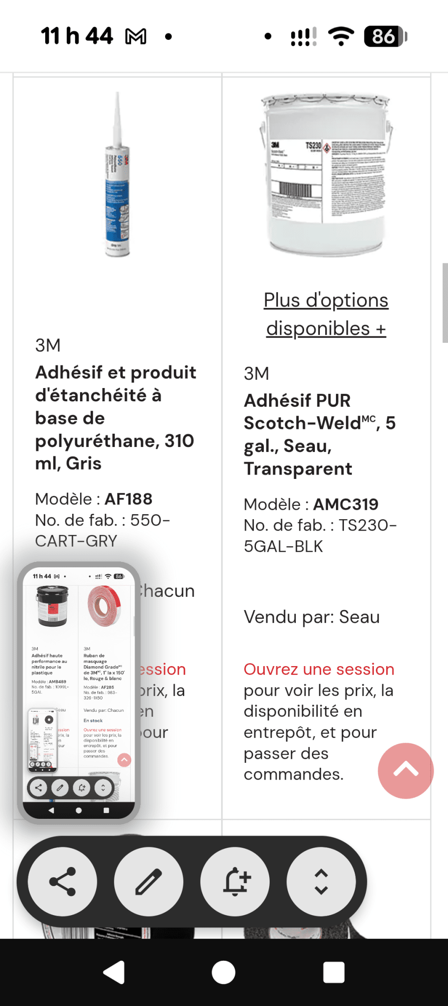 Une partie de Mes produits 3M et Zep les prix senvienne - 3MZ